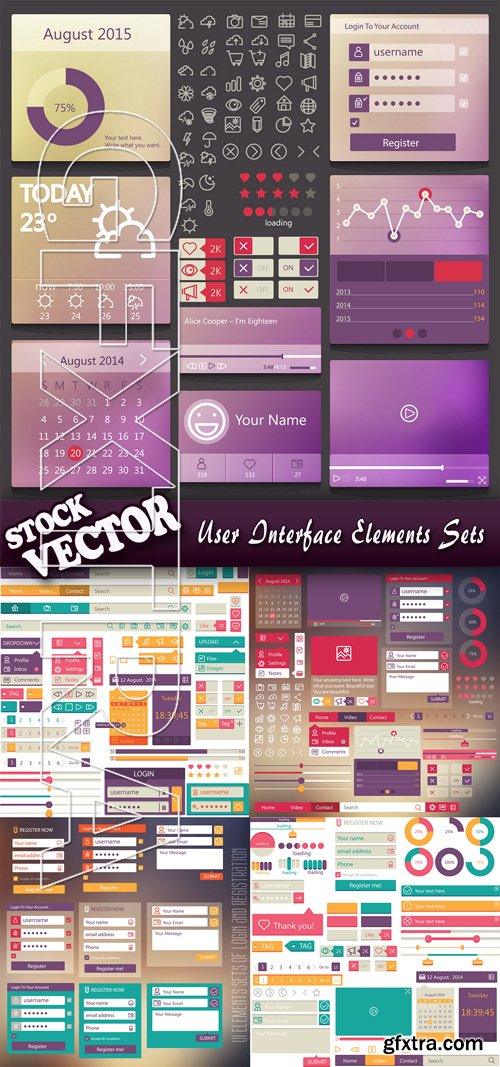 Stock Vector - User Interface Elements Sets