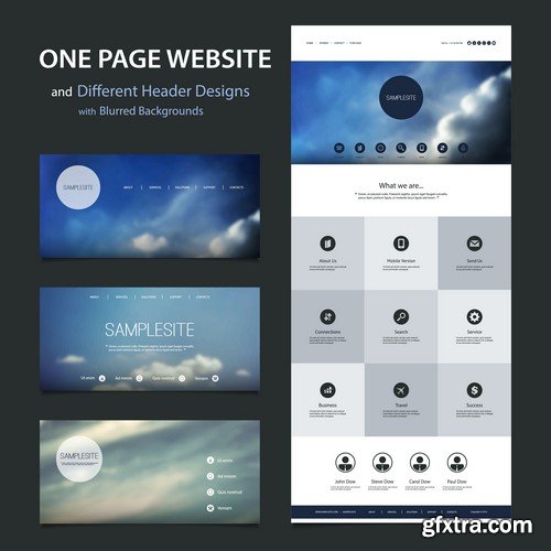 Stock Vectors - Website template 19, 25xEPS