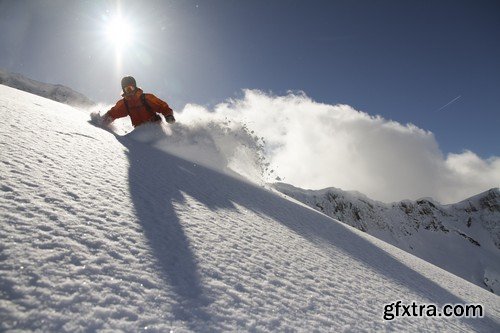 Stock Photos - Snowboarder, 25xJPG