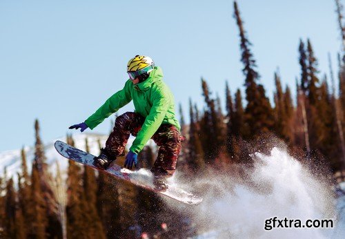 Stock Photos - Snowboarder, 25xJPG