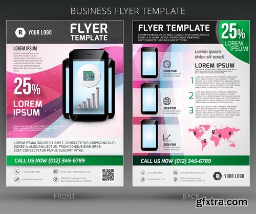 Stock Vectors - Business Flyer Template, 25xEPS