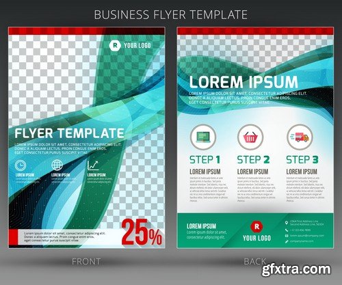 Stock Vectors - Business Flyer Template, 25xEPS