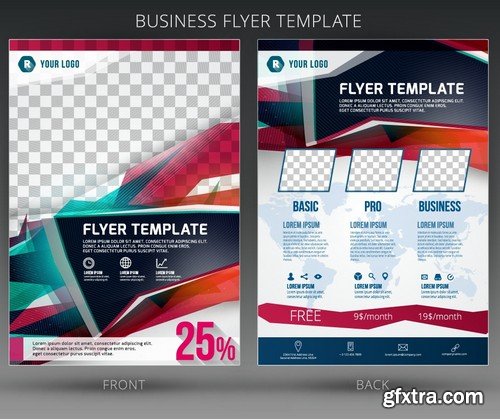 Stock Vectors - Business Flyer Template, 25xEPS