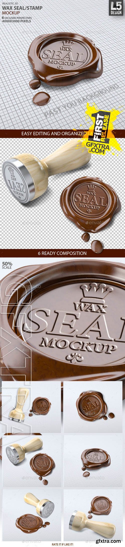 Wax Seal Stamp Mock-up - GraphicRiver 9250563