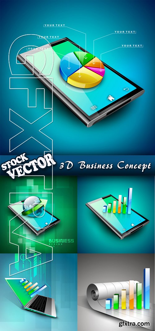 Stock Vector - 3D Business Concept