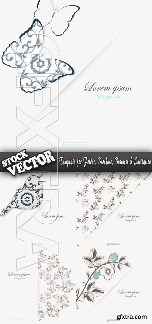 Stock Vector - Template for Folder, Brochure, Business & Invitation