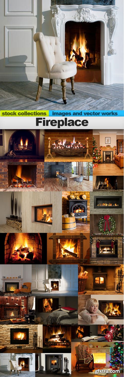 Fireplace,25 x UHQ JPEG