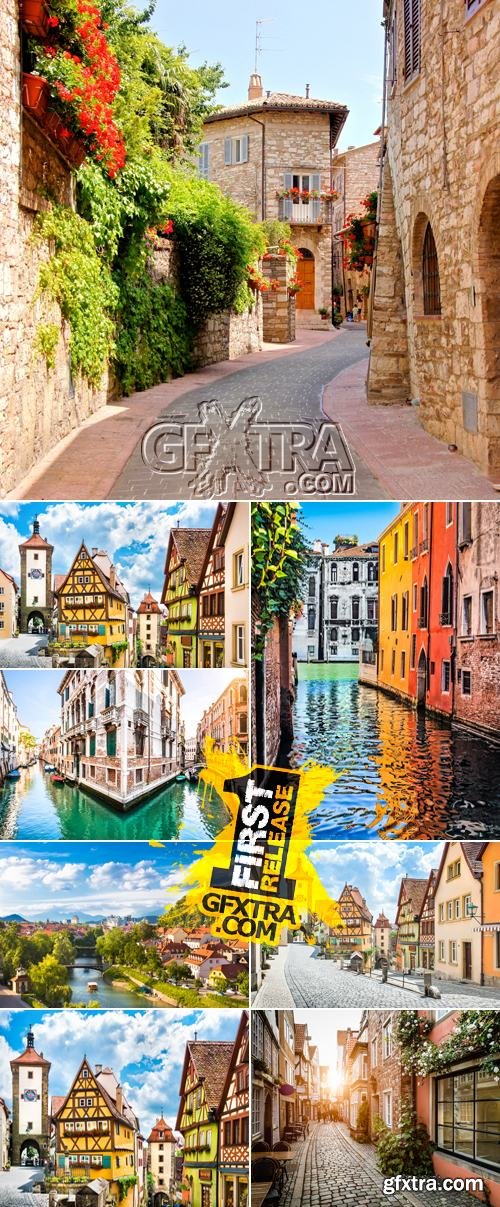 Stock Photo - Old European Cities Streets