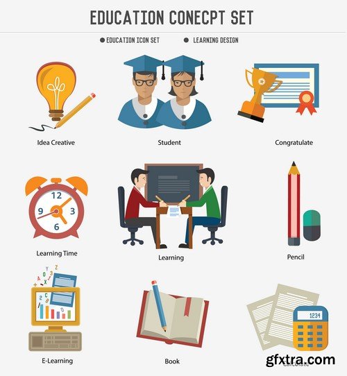 Stock Vectors - Education, 25xEPS