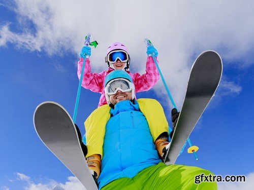 Stock Photos - Mountain - Skier, 25xJPG