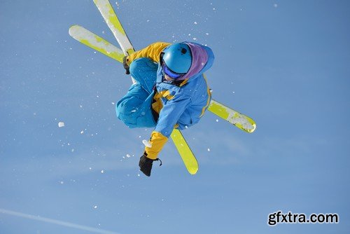 Stock Photos - Mountain - Skier, 25xJPG