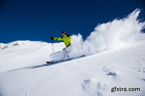 Stock Photos - Mountain - Skier, 25xJPG