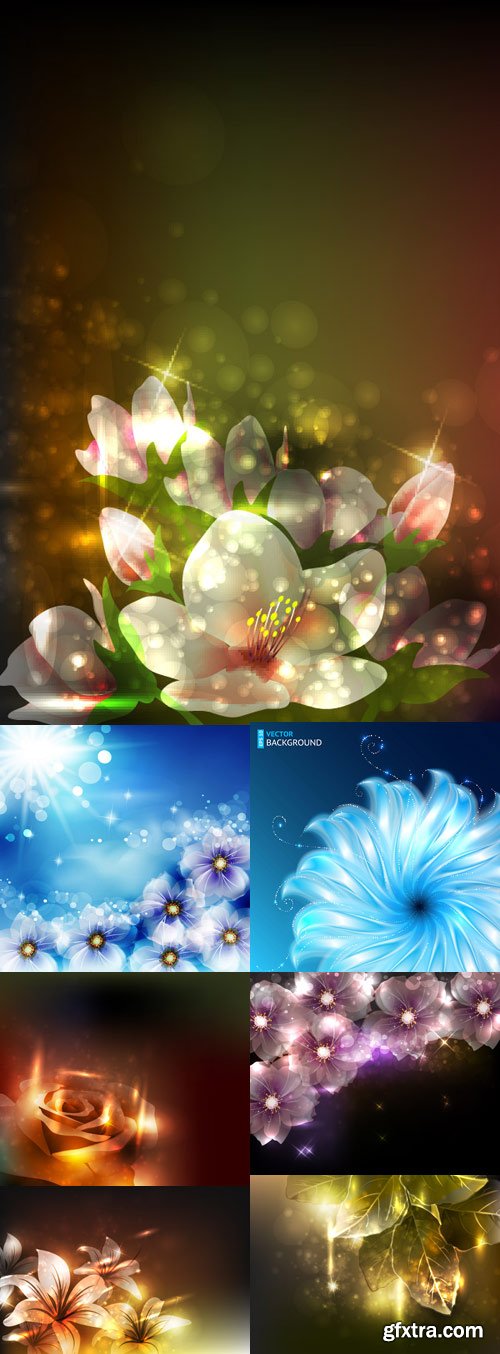 Stunning glowing flowers