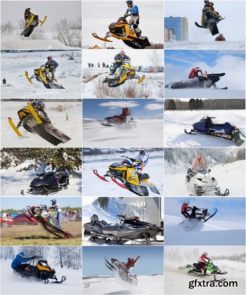 Collection of different snowmobiles 25 UHQ Jpeg