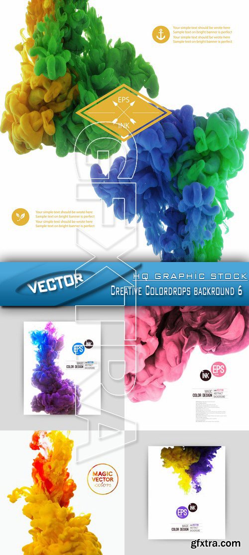 Stock Vector - Creative Colordrops backround 6