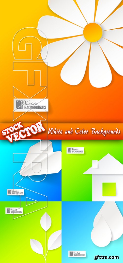 Stock Vector - White and Color Backgrounds