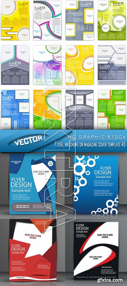 Stock Vector - Flyer, brochure or magazine cover template 45