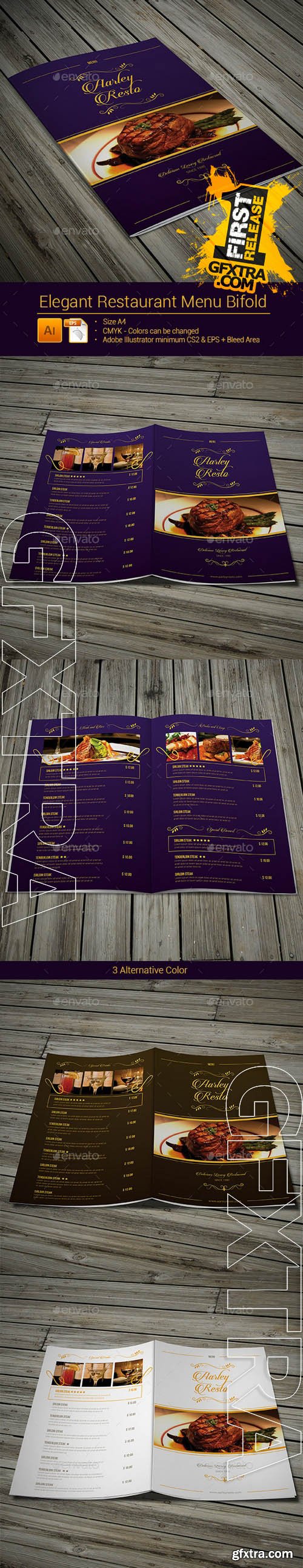 Elegant Restaurant Menu Bifold - GraphicRiver 9149979