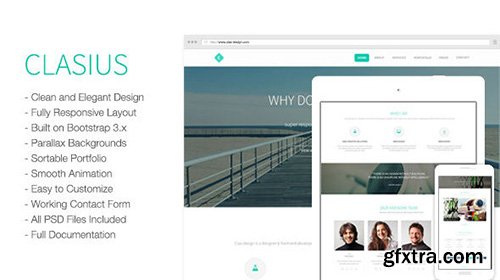 Mojo-Themes - Clasius - Responsive Parallax One Page - RIP