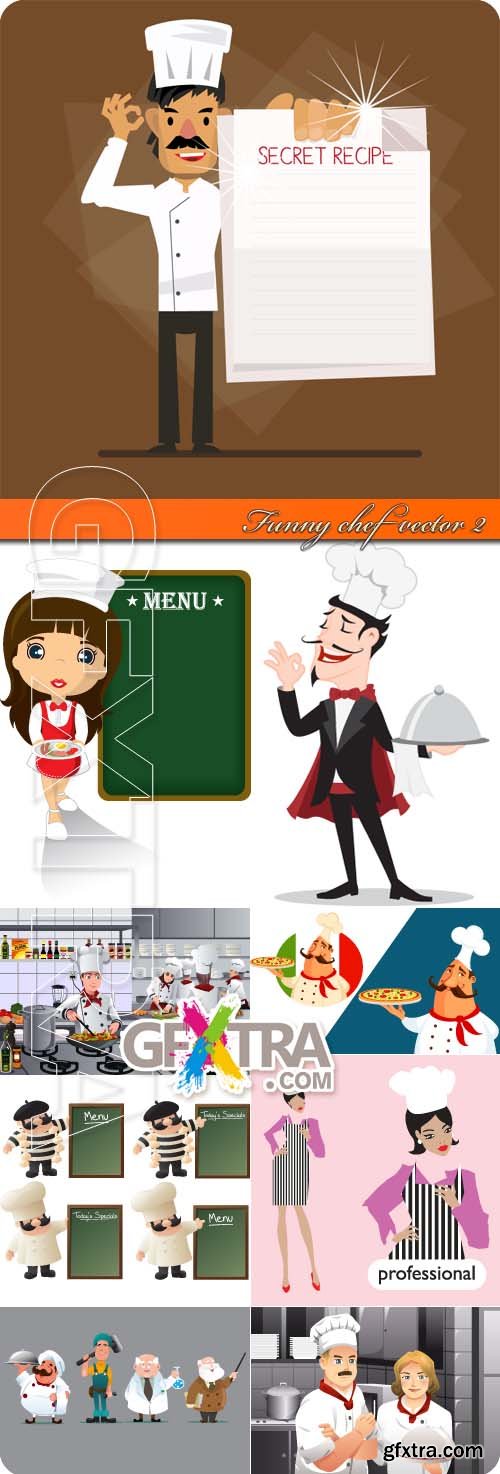 Funny chef vector 2