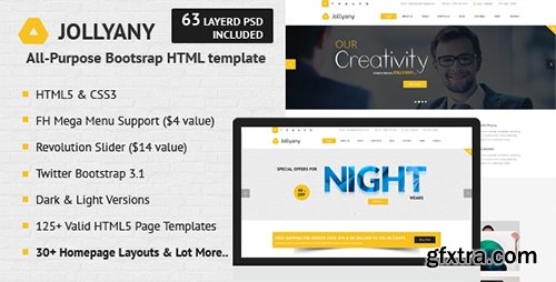 ThemeForest - Jollyany v1.1.1 - Corporate Multi Purpose HTML5 Template - 7843358