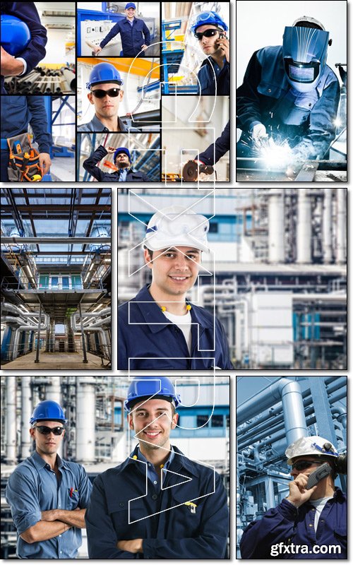 Workers work at the factory - Stock photo