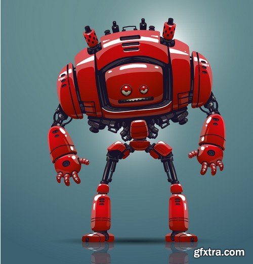 Stock Vectors - Robot, 25xEPS