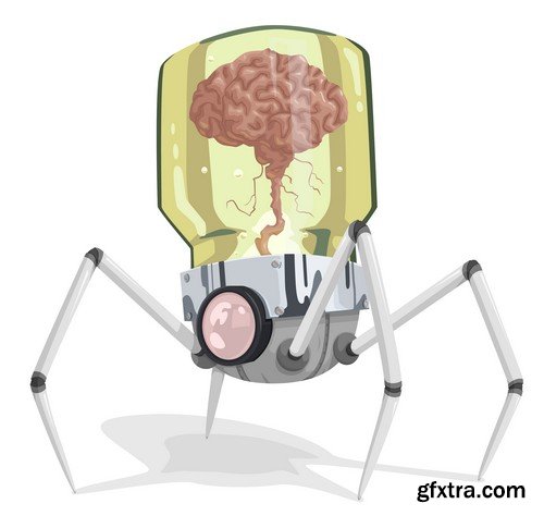 Stock Vectors - Robot, 25xEPS