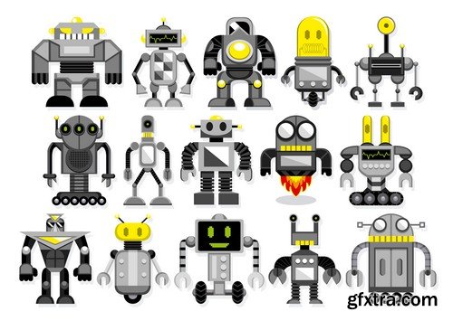 Stock Vectors - Robot, 25xEPS