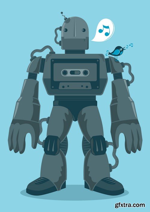 Stock Vectors - Robot, 25xEPS