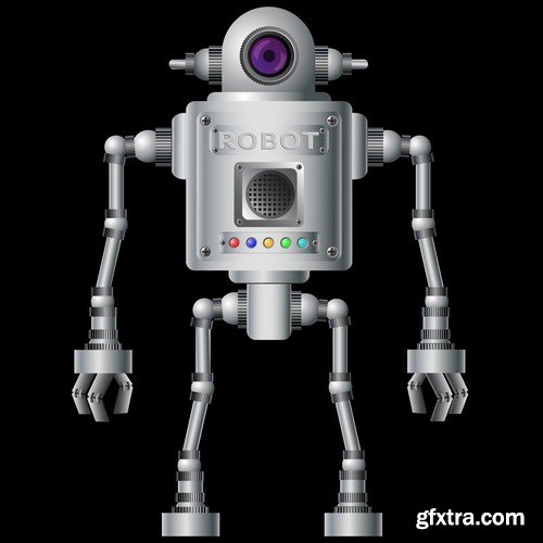 Stock Vectors - Robot, 25xEPS