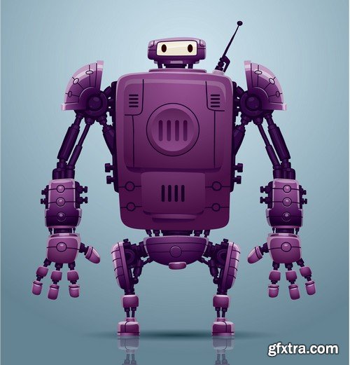 Stock Vectors - Robot, 25xEPS