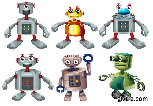 Stock Vectors - Robot, 25xEPS