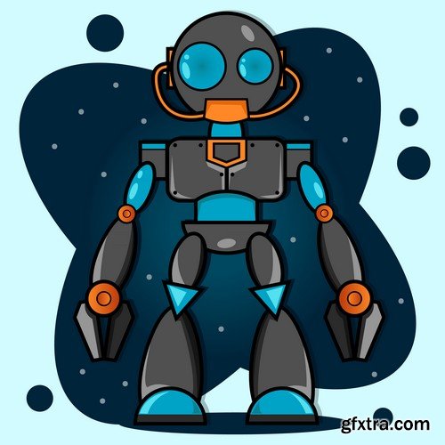 Stock Vectors - Robot, 25xEPS