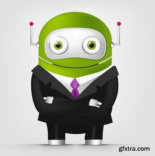 Stock Vectors - Robot, 25xEPS