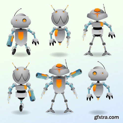 Stock Vectors - Robot, 25xEPS