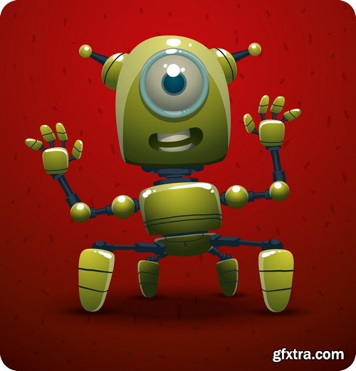 Stock Vectors - Robot, 25xEPS