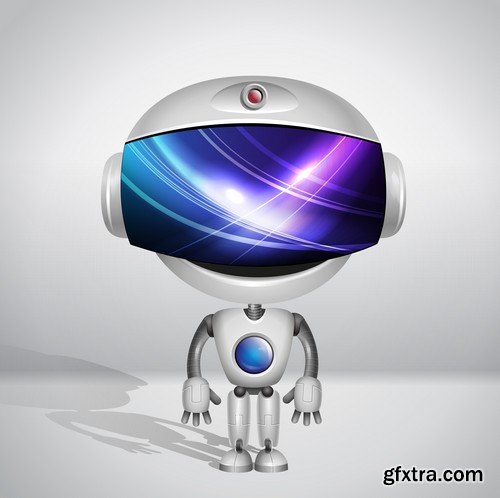 Stock Vectors - Robot, 25xEPS