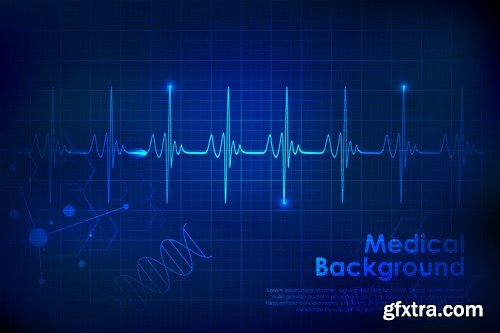 Stock Vectors - Medical background 5, 25xEPS