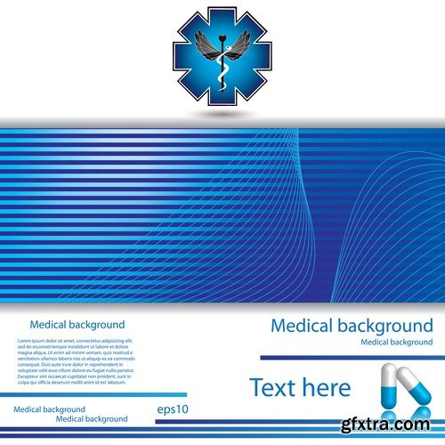 Stock Vectors - Medical background 5, 25xEPS