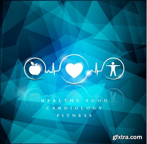 Stock Vectors - Medical background 5, 25xEPS