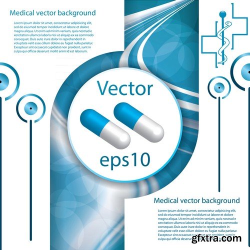 Stock Vectors - Medical background 5, 25xEPS