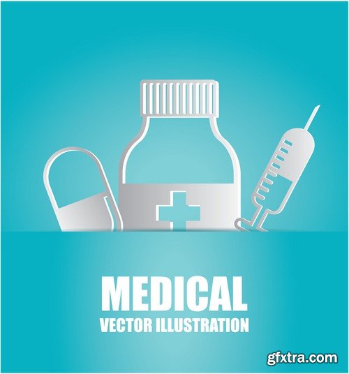 Stock Vectors - Medical background 5, 25xEPS