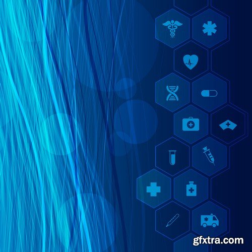 Stock Vectors - Medical background 5, 25xEPS