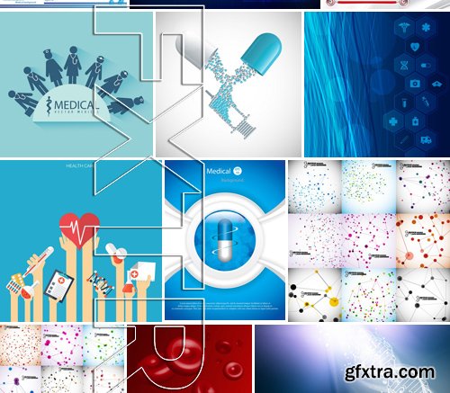 Stock Vectors - Medical background 5, 25xEPS