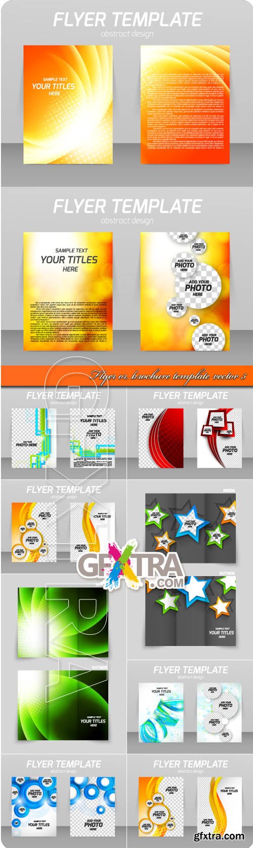 Flyer or brochure template vector 5