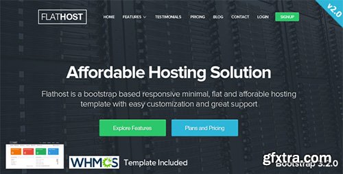 ThemeForest - FlatHost v2.2 - Responsive Hosting Template with WHMCS - FULL