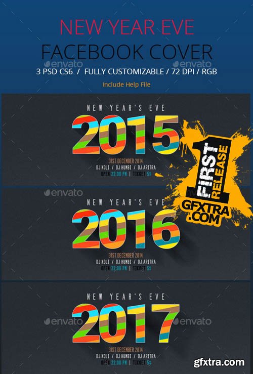 New Year Facebook Timeline - GraphicRiver 9221758