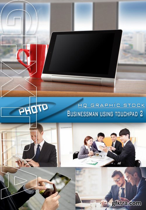 Stock Photo - Businessman using touchpad 2