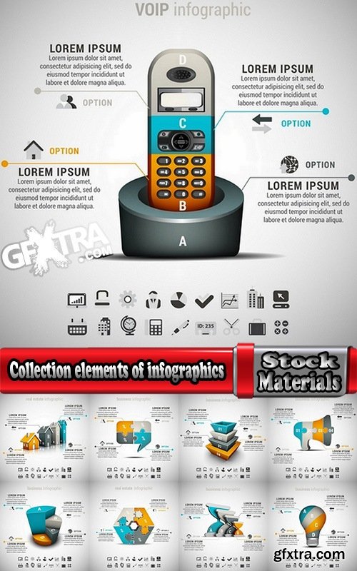 Collection elements of infographics vector image #4-25 Eps